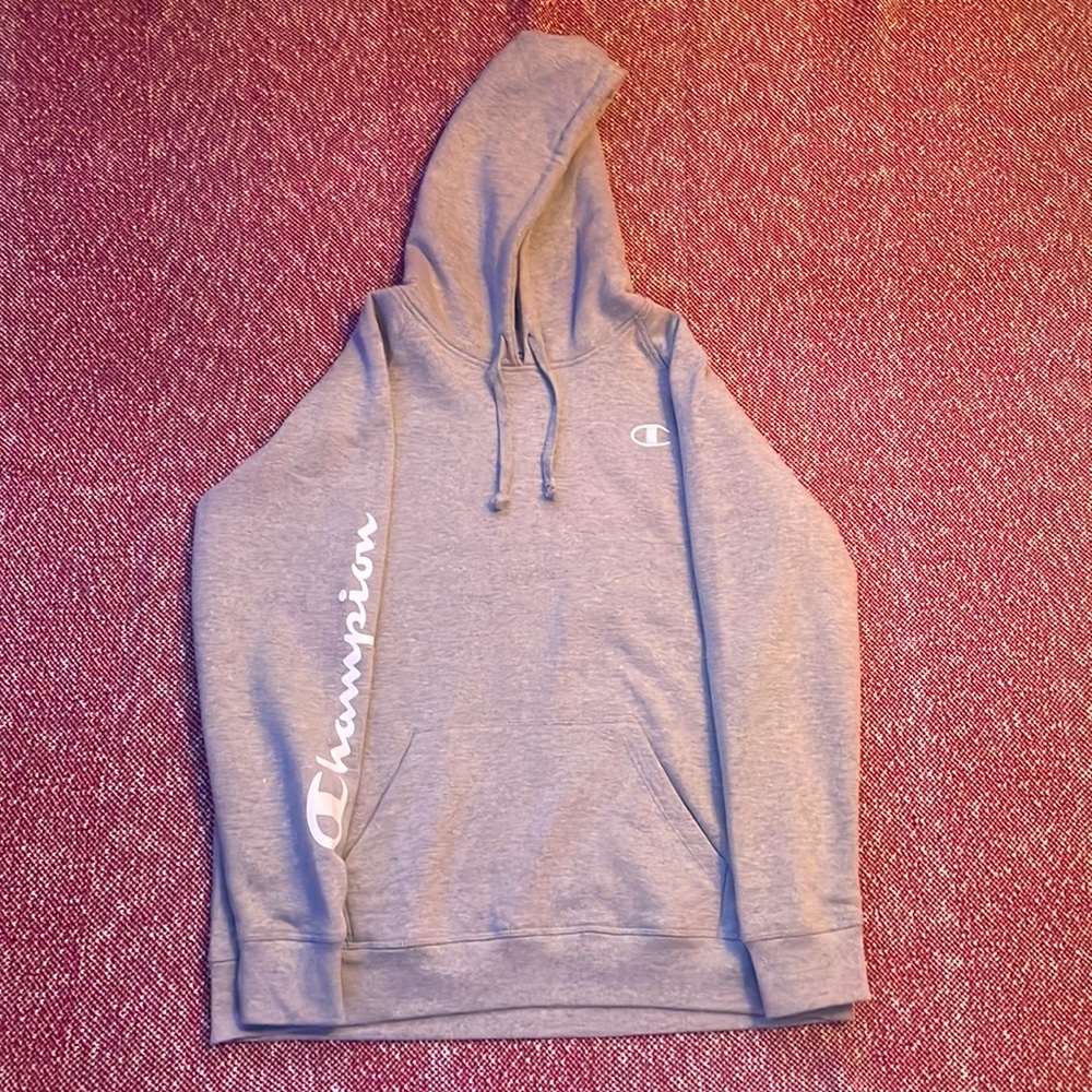 Mens Medium Grey Pullover Hoodie